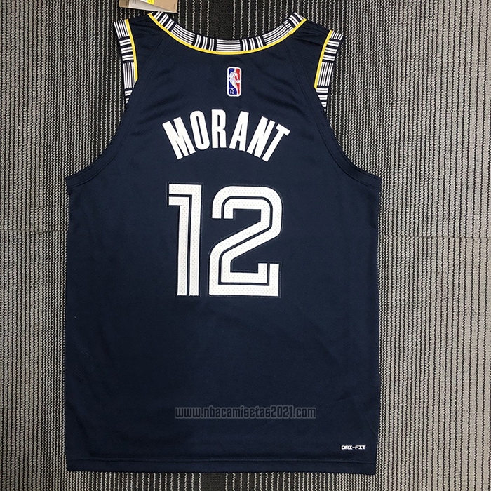 Camiseta Memphis Grizzlies Ja Morant #12 Ciudad 2021-22 Autentico Azul